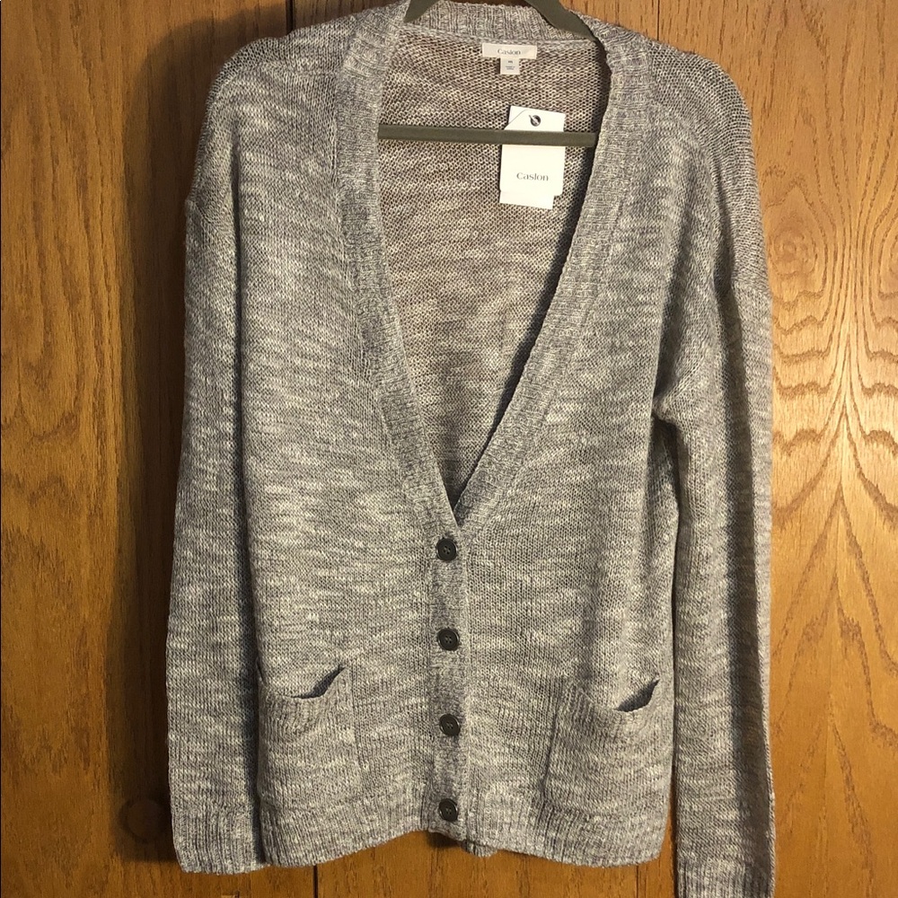 🆕💙Caslon Taupe / Gray Women's Cardigan Sweater Size Medium